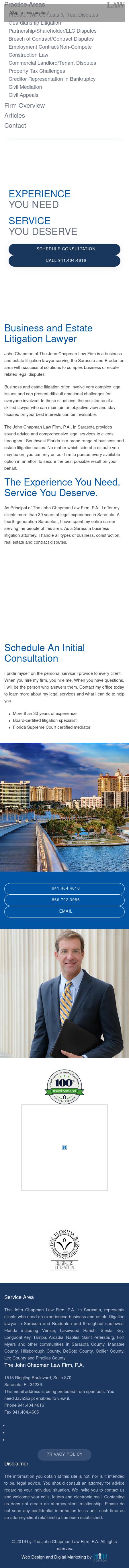 The John Chapman Law Firm, P.A. - Sarasota FL Lawyers