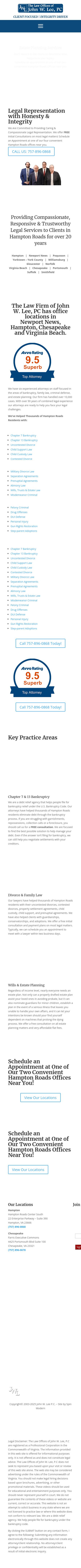 The Law Firm of John W. Lee, P.C. - Newport News VA Lawyers