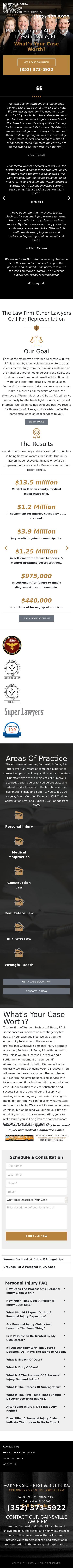 Warner, Sechrest & Butts P.A. - Gainesville FL Lawyers
