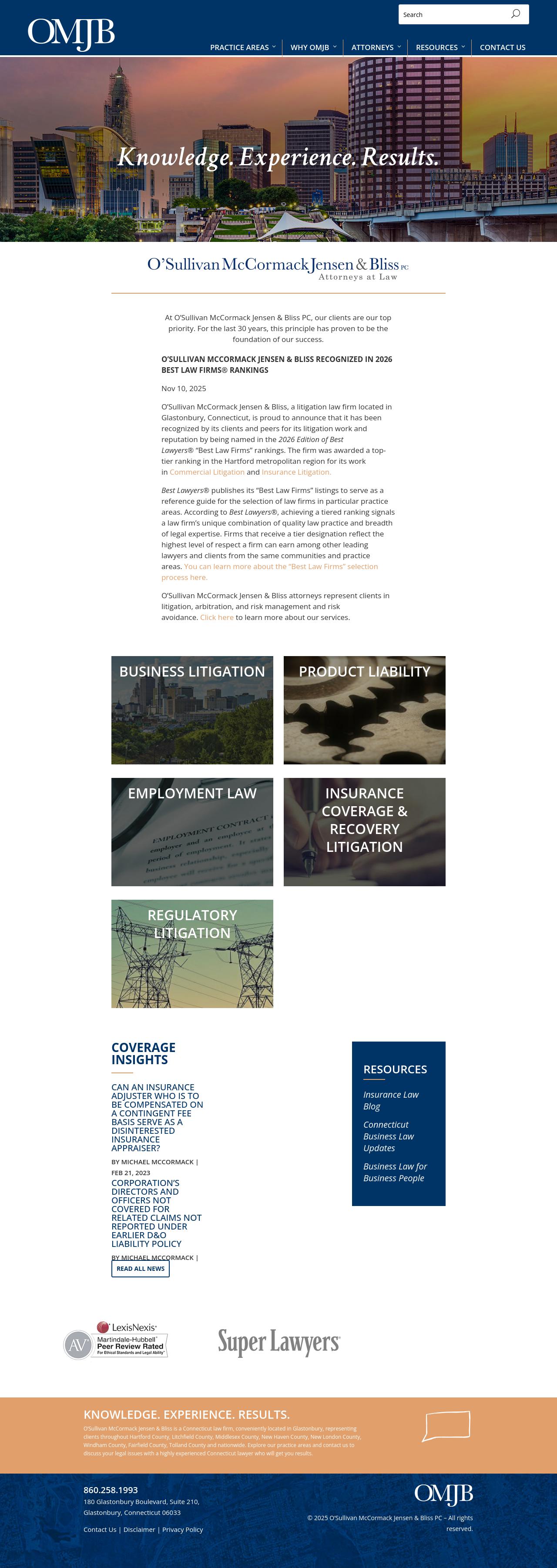 O'Sullivan McCormack Jensen & Bliss, PC. - Wethersfield CT Lawyers