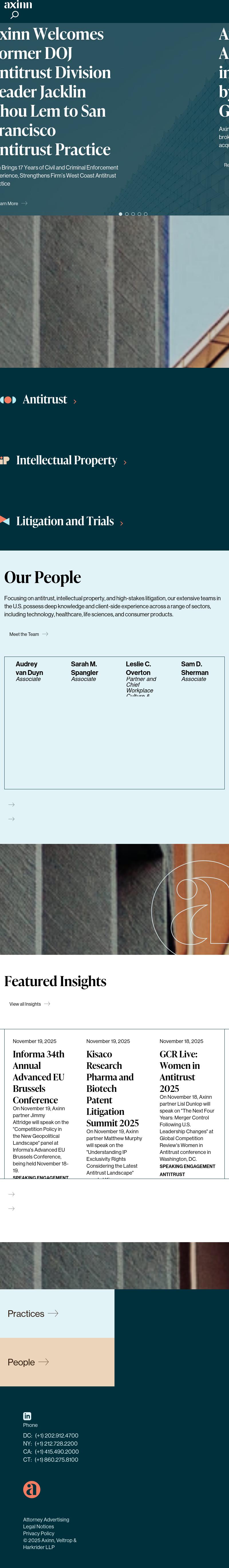 Axinn, Veltrop & Harkrider LLP - Hartford CT Lawyers