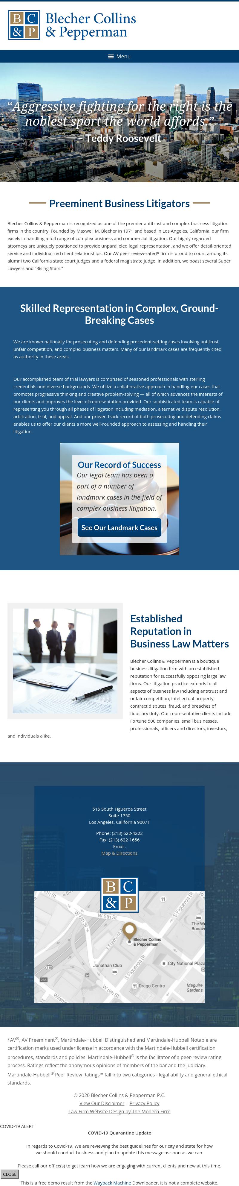 Blecher Collins Pepperman & Joye, P.C. - Los Angeles CA Lawyers