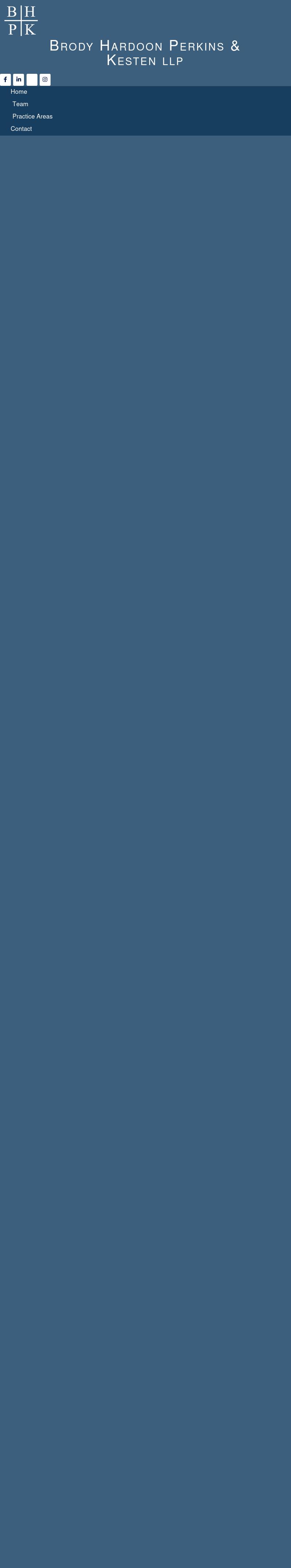 Brody Hardoon Perkins & Kesten, LLP - Boston MA Lawyers