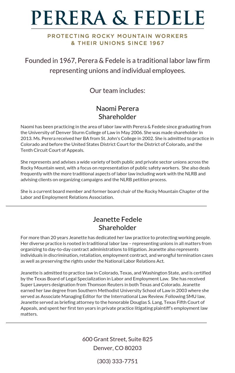 Buescher, Kelman, Perera & Turner, P.C. - Denver CO Lawyers