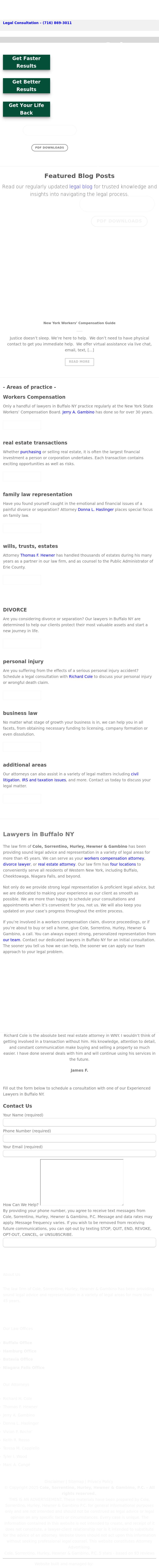 Cole, Sorrentino, Hurley, Hewner & Gambino, P.C. - Buffalo NY Lawyers
