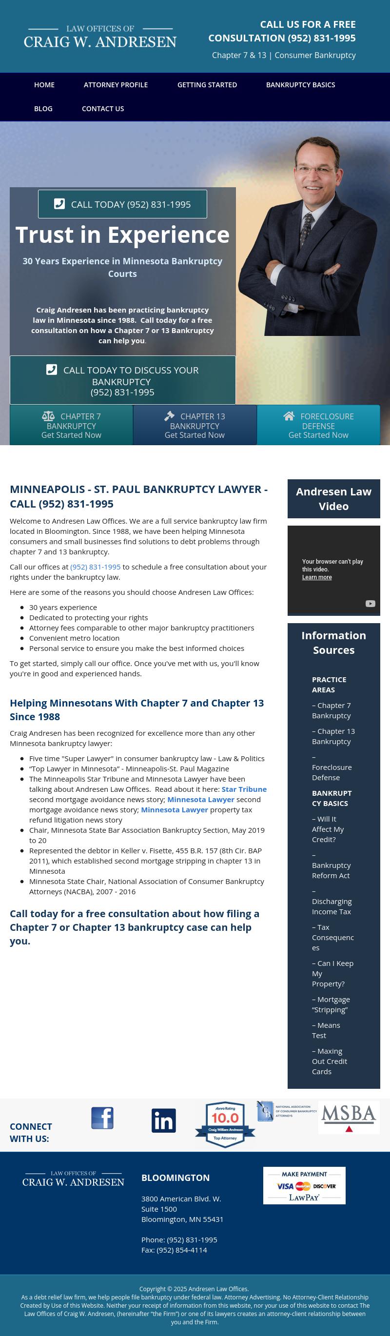 Craig W. Andresen - Brooklyn Center MN Lawyers