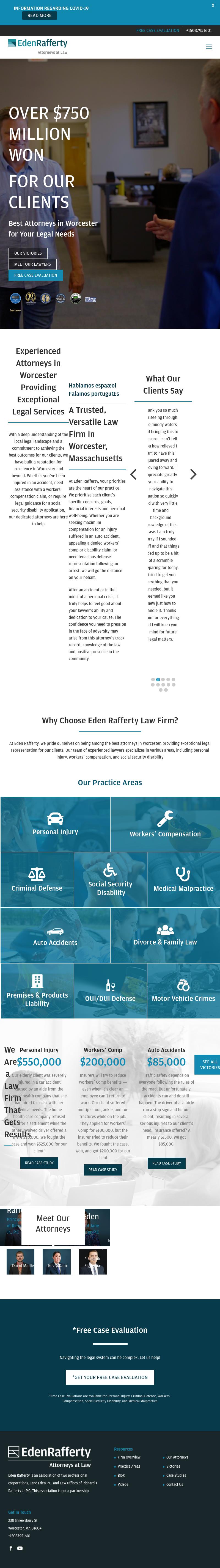 Eden, Rafferty, Tetreau & Erlich, Attorneys at Law - Worcester MA Lawyers