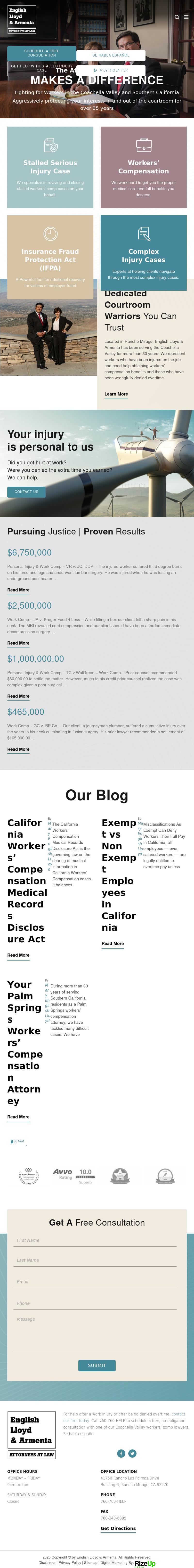 English Lloyd & Armenta - Rancho Mirage CA Lawyers