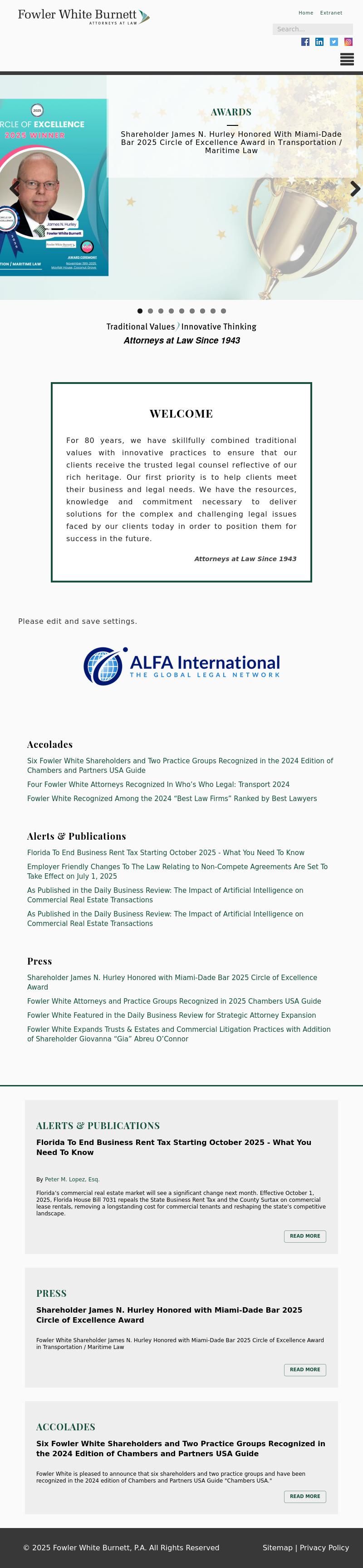 Fowler White Burnett P.A. - West Palm Beach FL Lawyers