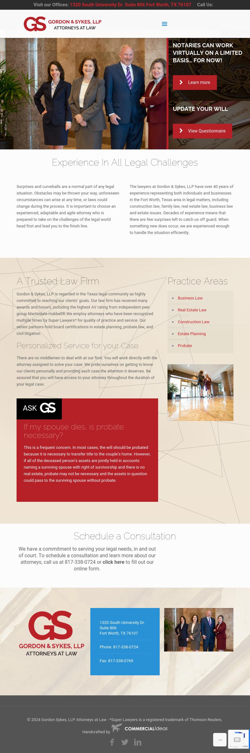 Gordon & Sykes, LLP - Fort Worth TX Lawyers