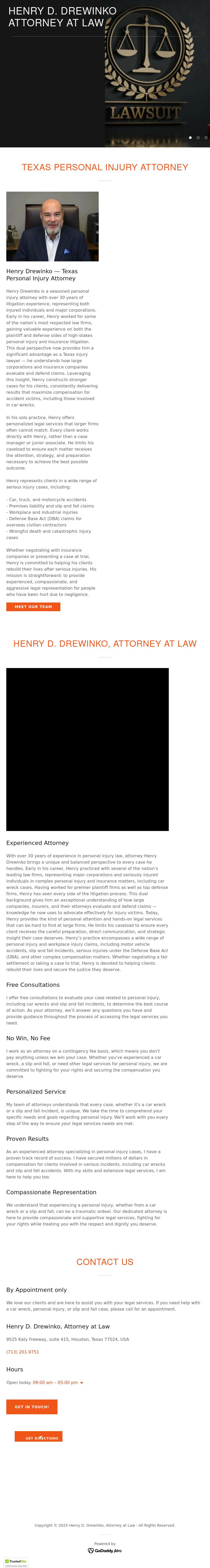 Henry D. Drewinko, Attorney at Law, PLLC - Houston TX Lawyers