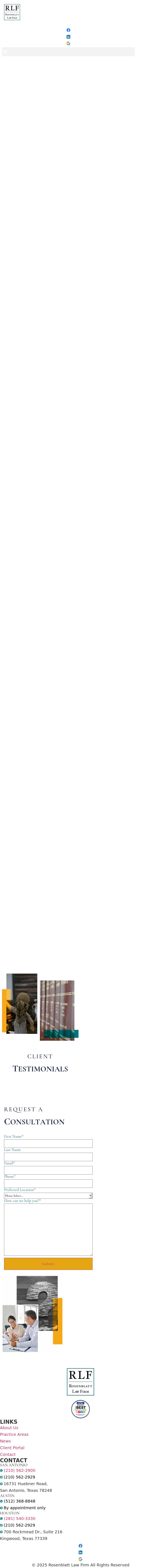 Rosenblatt Law Firm - San Antonio TX Lawyers