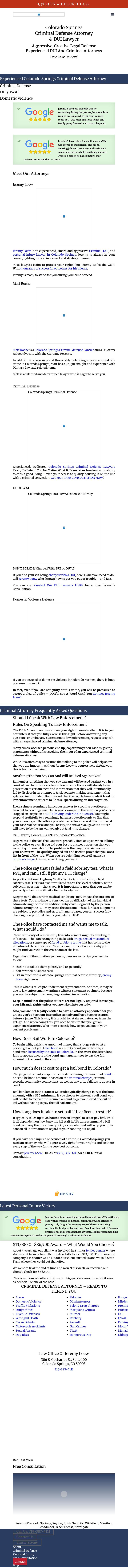 Law Office Of Jeremy Loew - Colorado Springs CO Lawyers