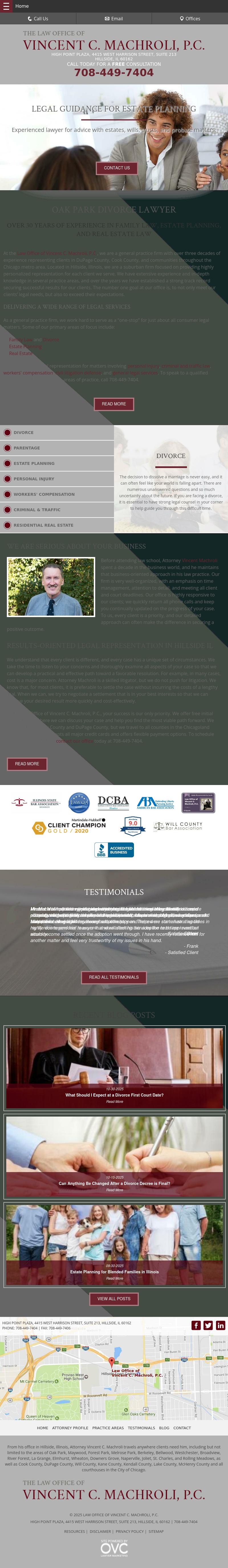 Law Office of Vincent C. Machroli, P.C. - Hillside IL Lawyers