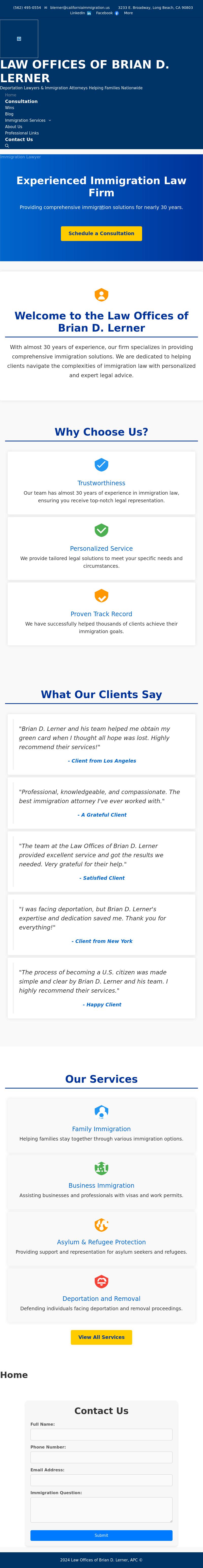 Law Offices of Brian D. Lerner - Upland CA Lawyers