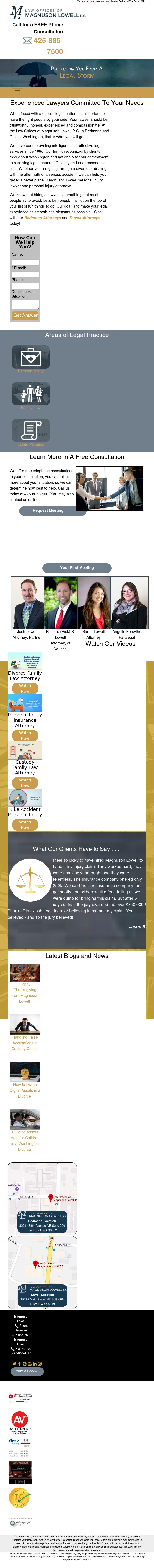 Law Offices of Magnuson Lowell P.S. - Seattle WA Lawyers