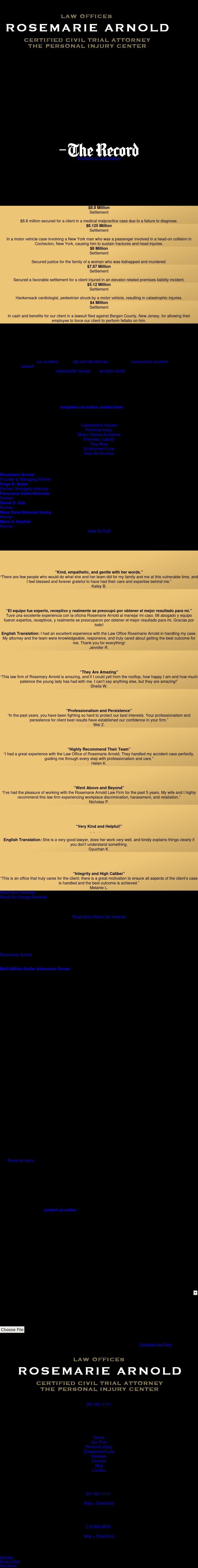 Law Offices Rosemarie Arnold - Fort Lee NJ Lawyers