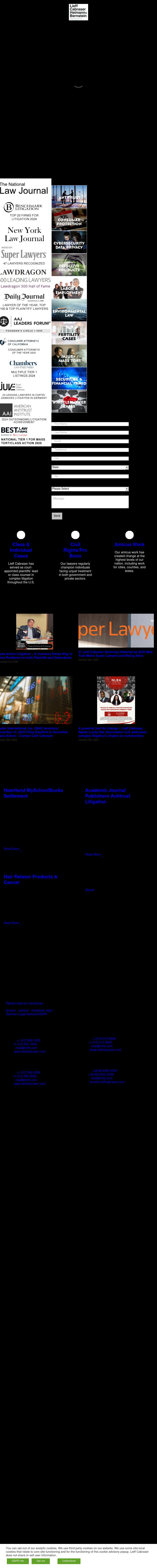 Lieff Cabraser Heimann & Bernstein, LLP - Nashville TN Lawyers