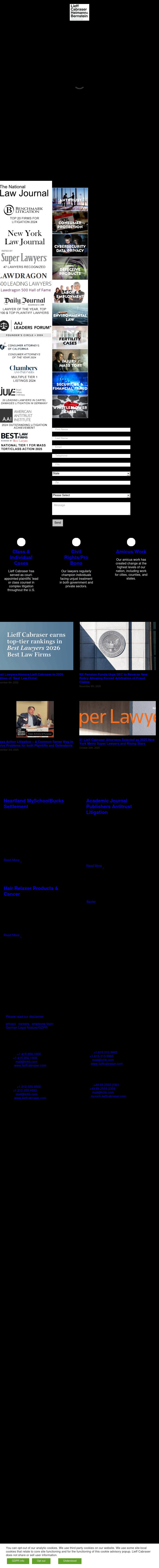 Lieff Cabraser Heimann & Bernstein, LLP - New York NY Lawyers