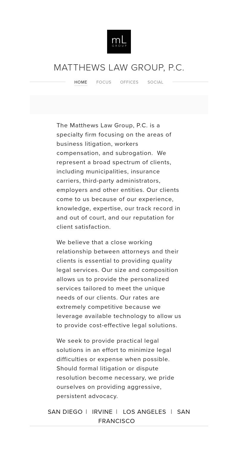 Matthews Law Group, P.C. - Los Angeles CA Lawyers