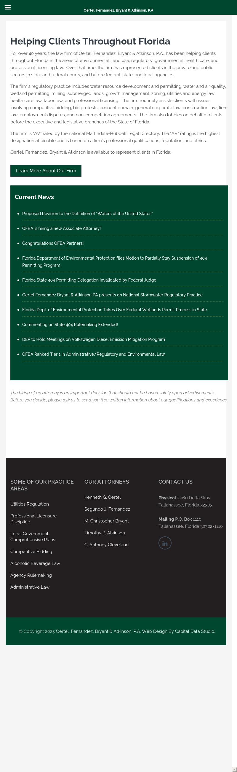 Oertel, Fernandez, Bryant & Atkinson, P.A. - Tallahassee FL Lawyers