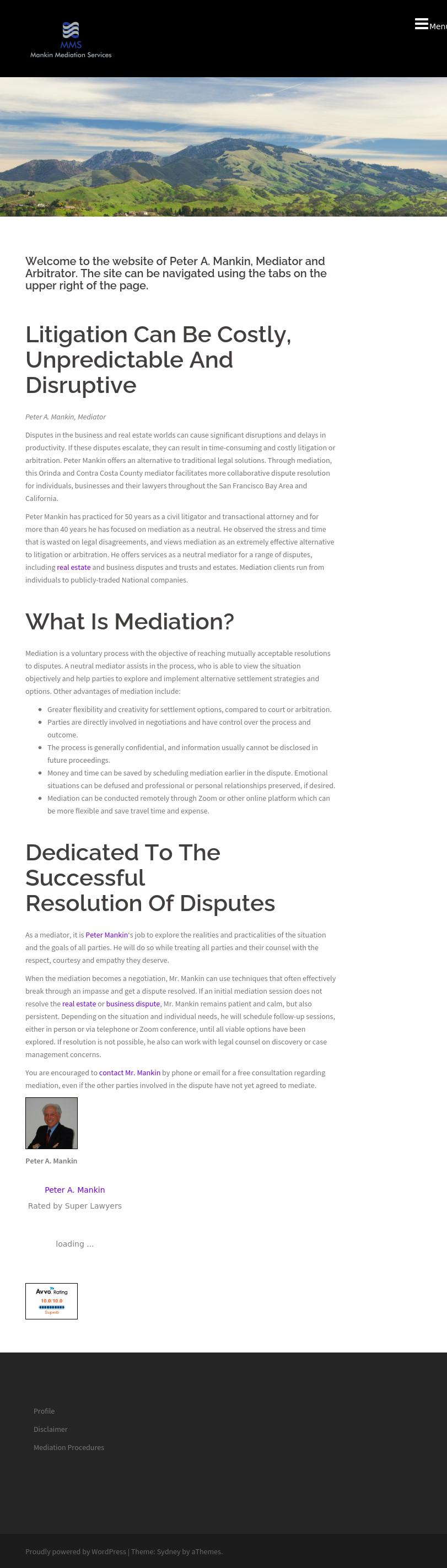 Peter A. Mankin - Walnut Creek CA Lawyers