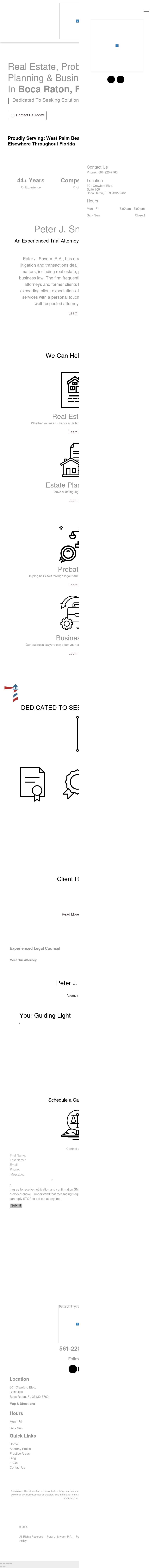 Peter J. Snyder, P.A. - Boca Raton FL Lawyers