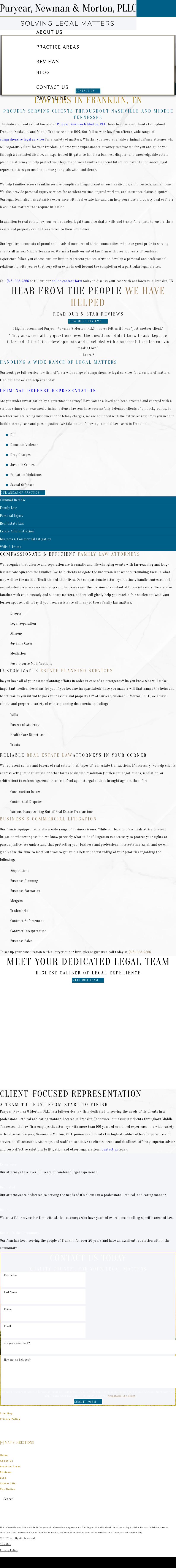 Puryear, Newman & Morton, PLLC - Franklin TN Lawyers