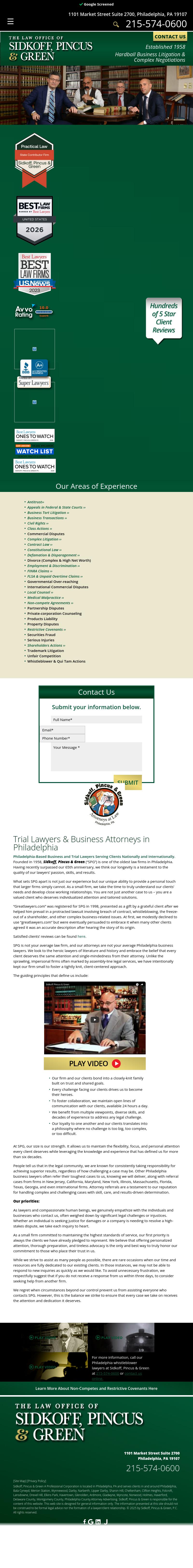 Sidkoff Pincus & Green - Philadelphia PA Lawyers
