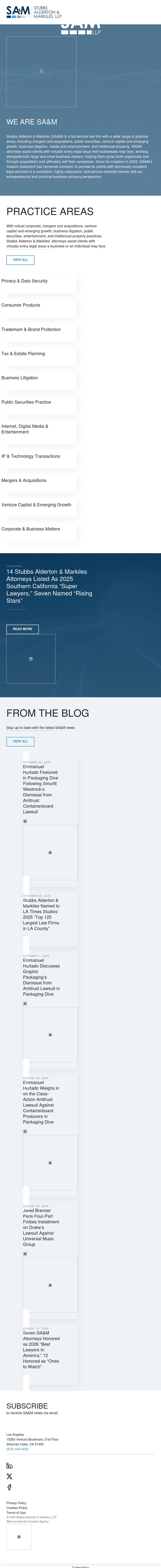 Stubbs Alderton & Markiles, LLP - Santa Monica CA Lawyers