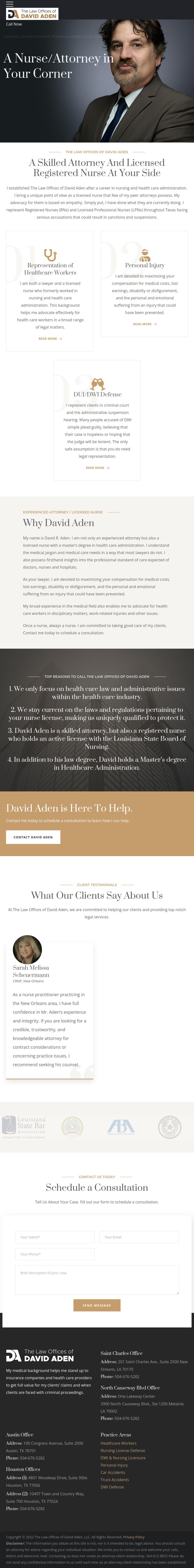 The Law Offices of David Aden - Metairie LA Lawyers