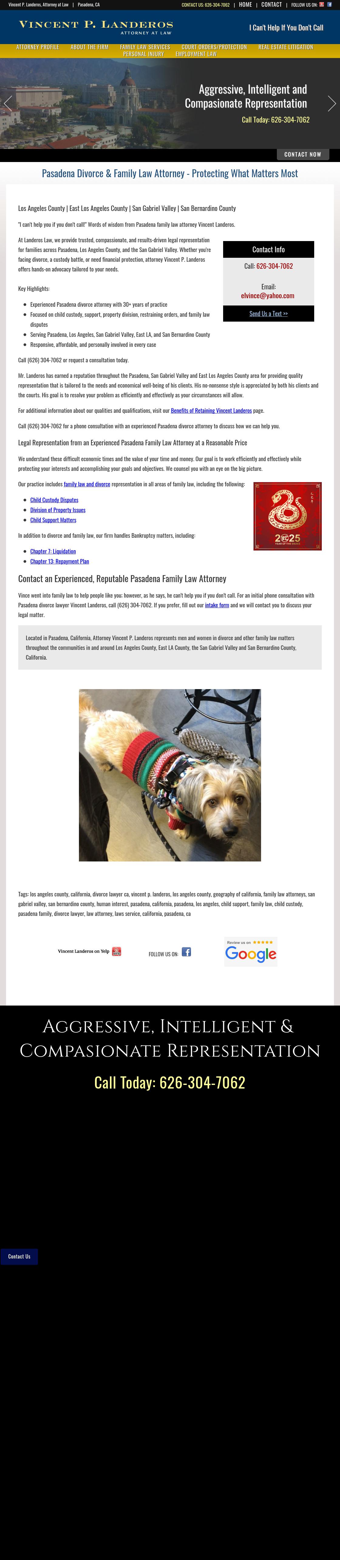 Vincent P. Landeros, Attorney at Law - Pasadena CA Lawyers