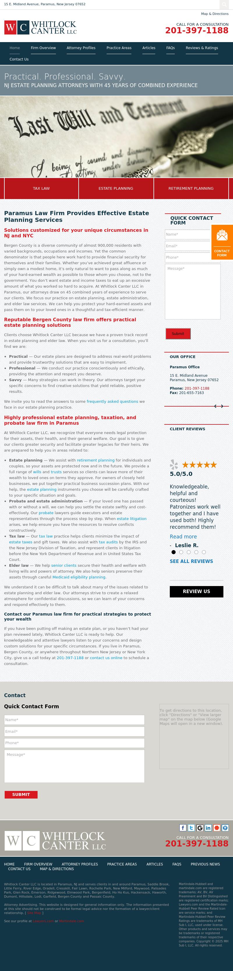 Whitlock Canter LLC - Paramus NJ Lawyers