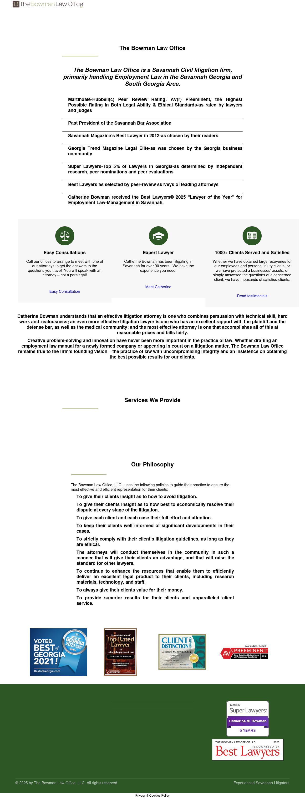 The Bowman Law Office, LLC - Savannah GA Lawyers