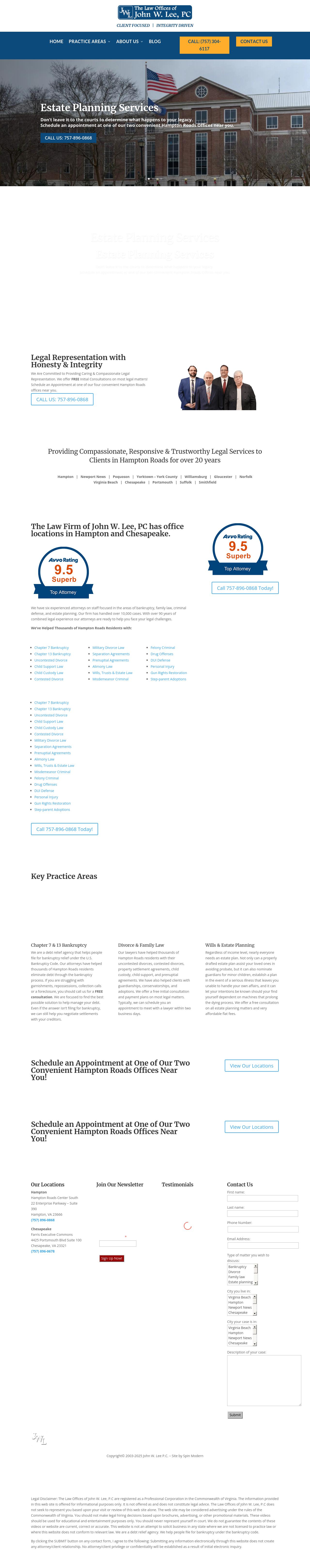 The Law Firm of John W. Lee, P.C. - Virginia Beach VA Lawyers