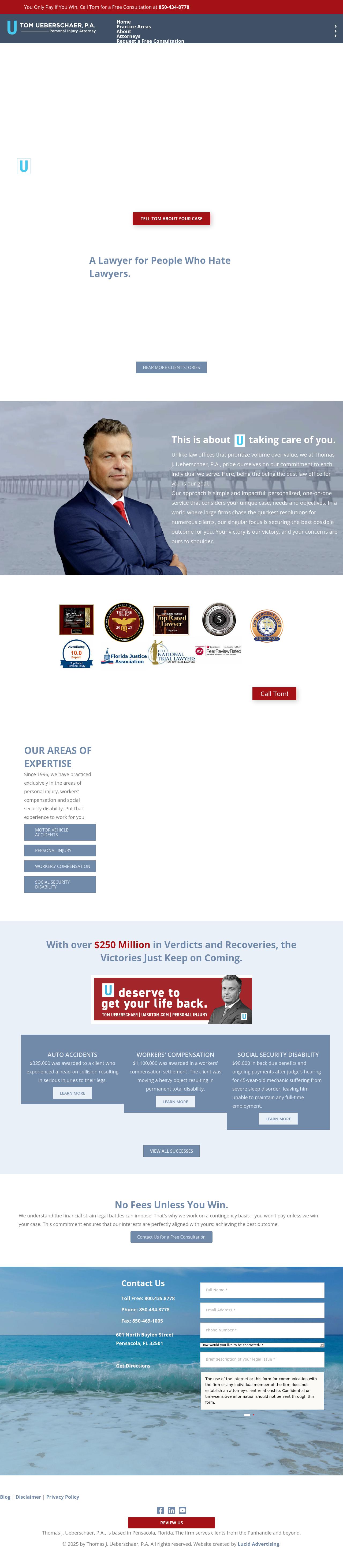 Thomas J. Ueberschaer, P.A. - Panama City FL Lawyers