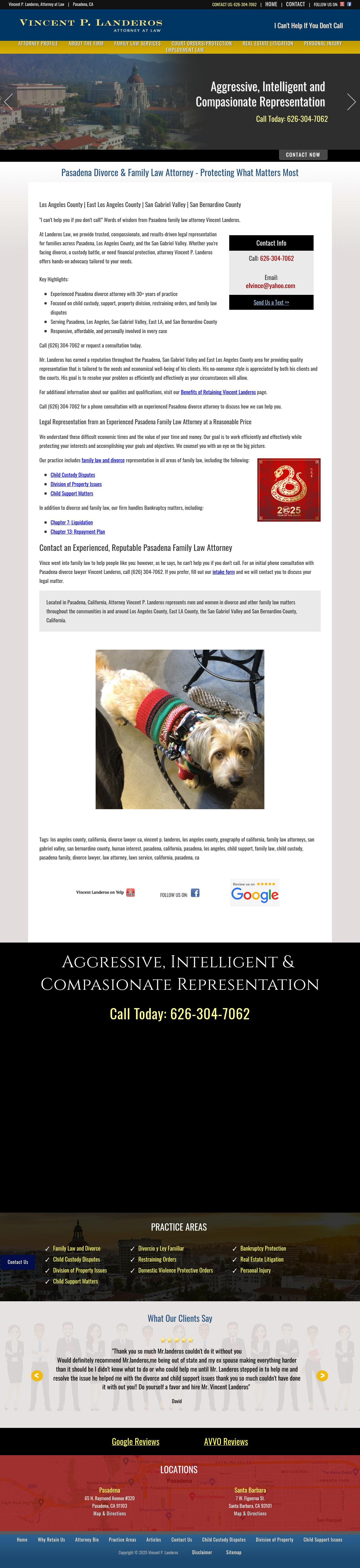 Vincent P. Landeros, Attorney at Law - Pasadena CA Lawyers