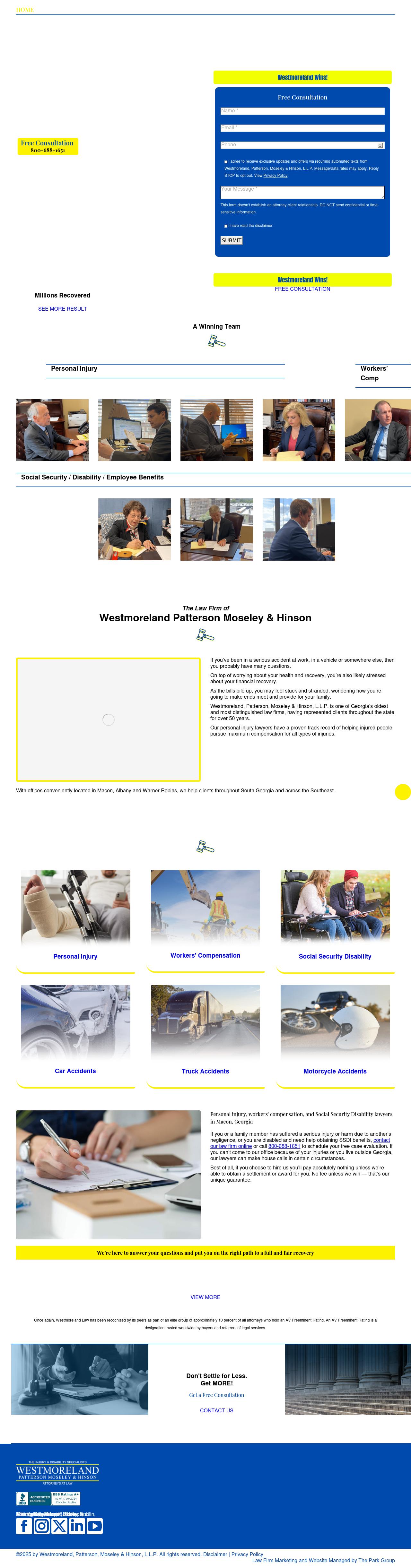 Westmoreland Patterson Moseley & Hinson L.L.P. - Albany GA Lawyers