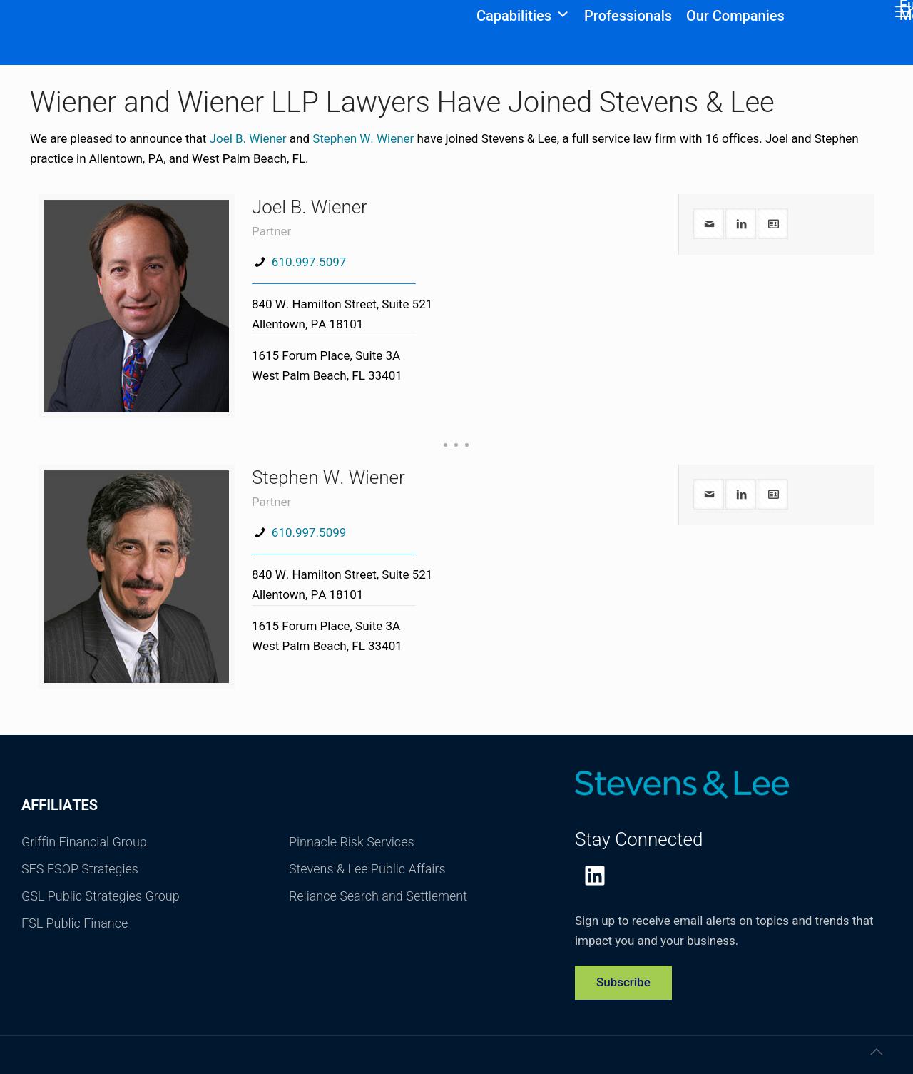 Wiener and Wiener LLP - Allentown PA Lawyers