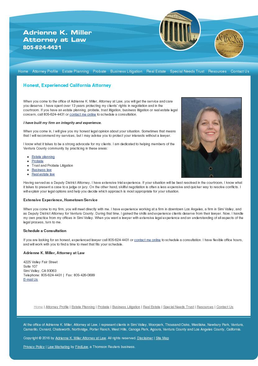 Adrienne K. Miller Attorney at Law - Simi Valley CA Lawyers