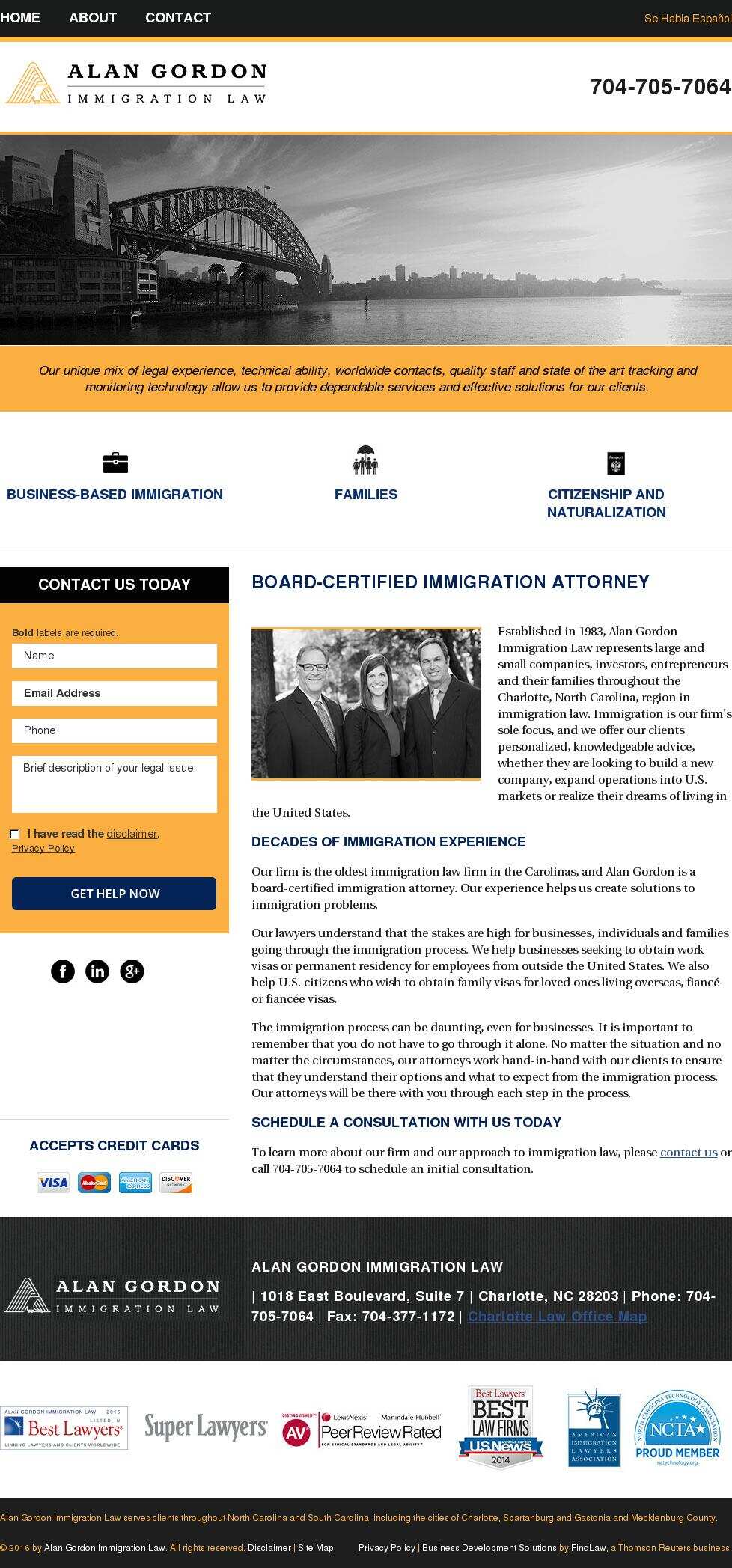 Alan Gordon Immigration Law - Charlotte NC Lawyers