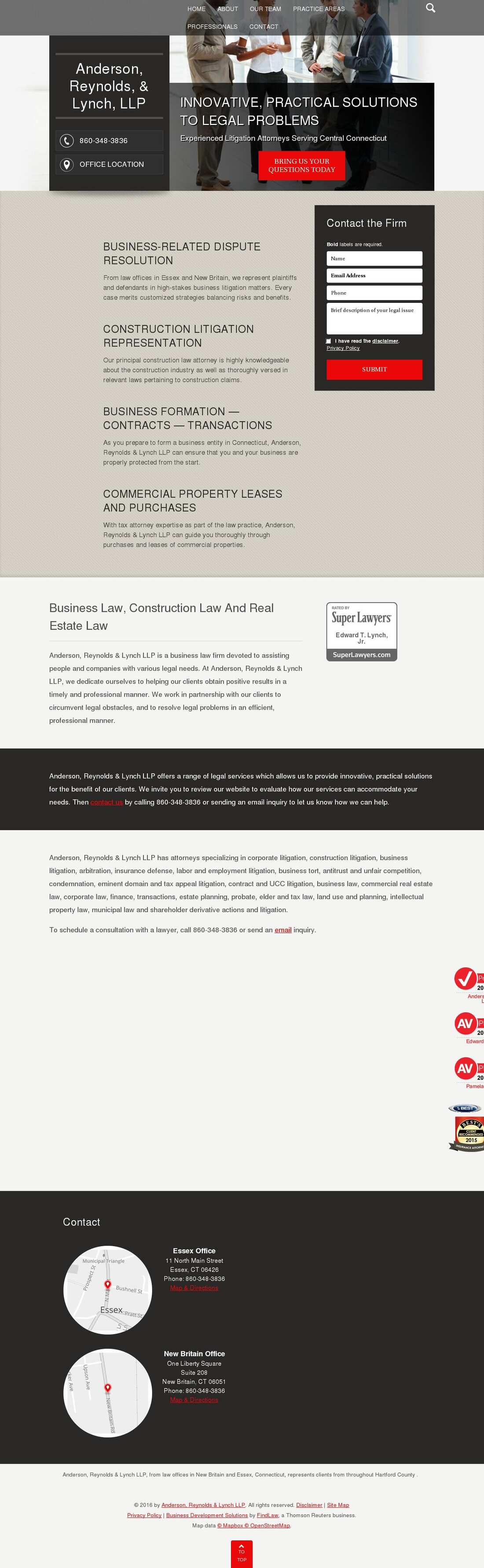 Anderson, Reynolds & Lynch LLP - New Britain CT Lawyers