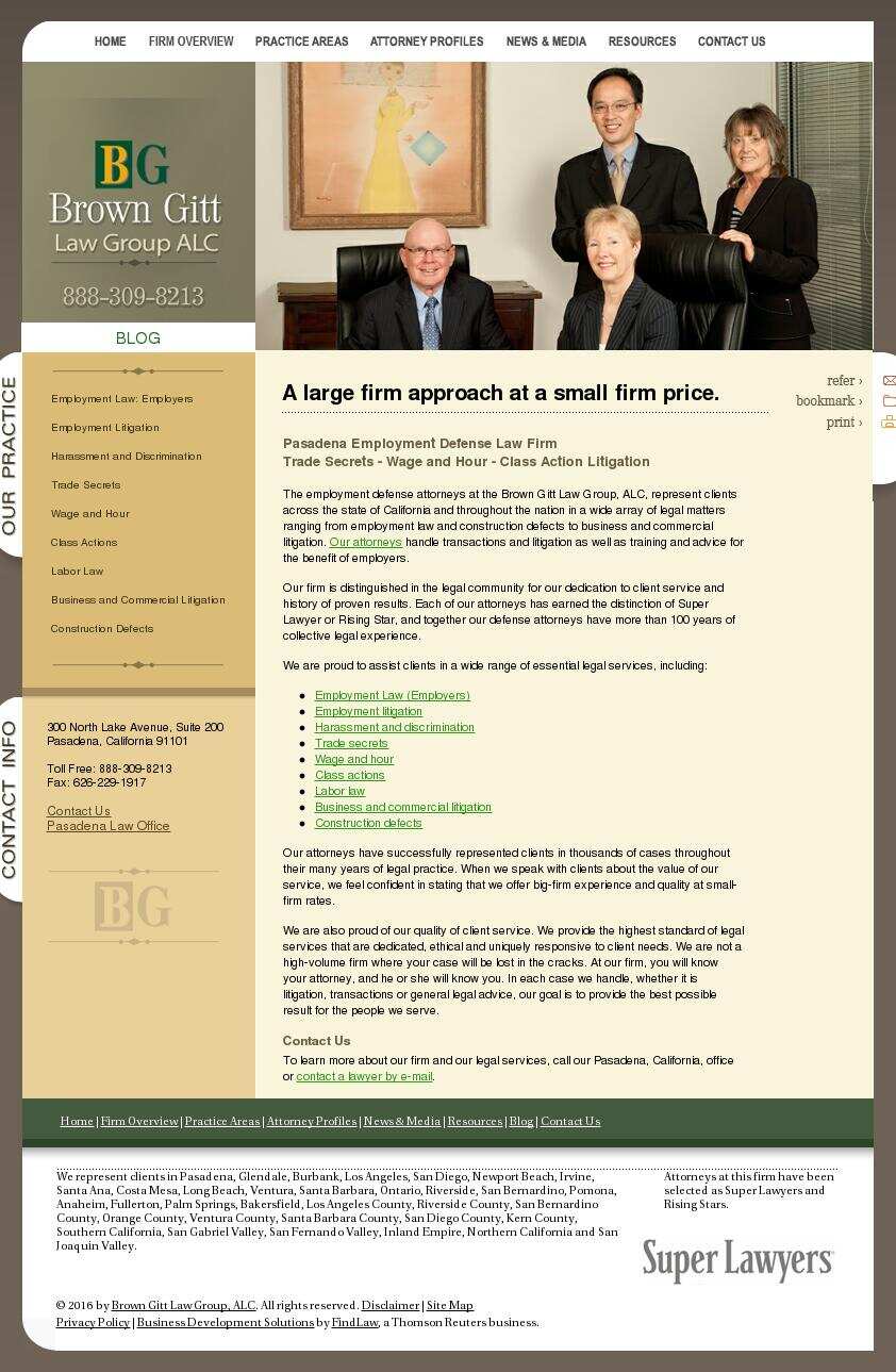 Brown Gitt Law Group, ALC - Pasadena CA Lawyers
