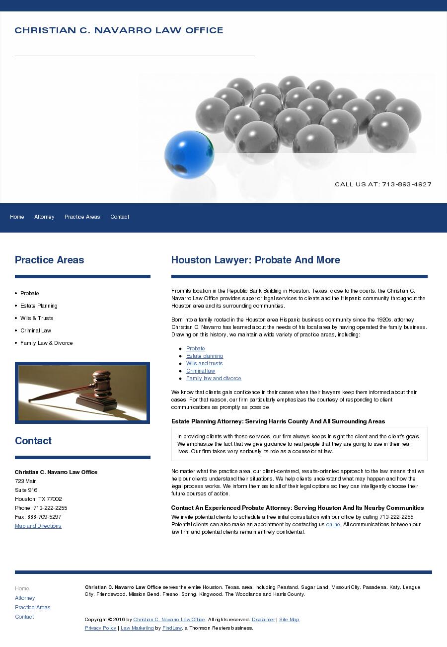Christian C. Navarro Law Office - Houston TX Lawyers