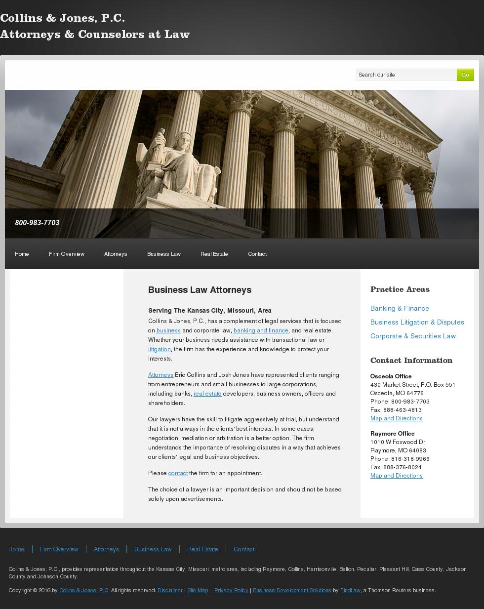 Collins & Jones, P.C. Attorneys & Counselors at Law - Raymore MO Lawyers