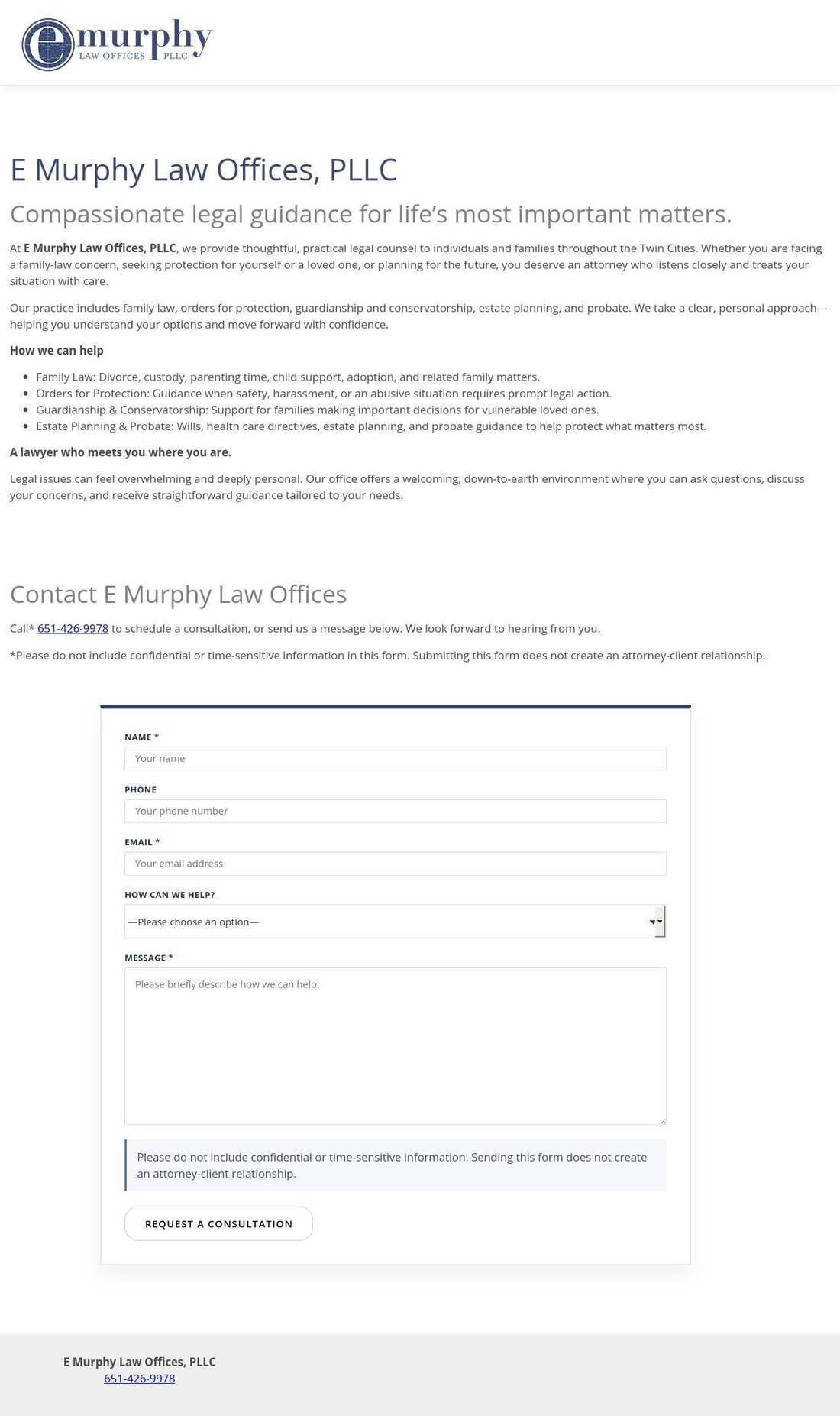 E Murphy Law Offices, PLLC - Saint Paul MN Lawyers