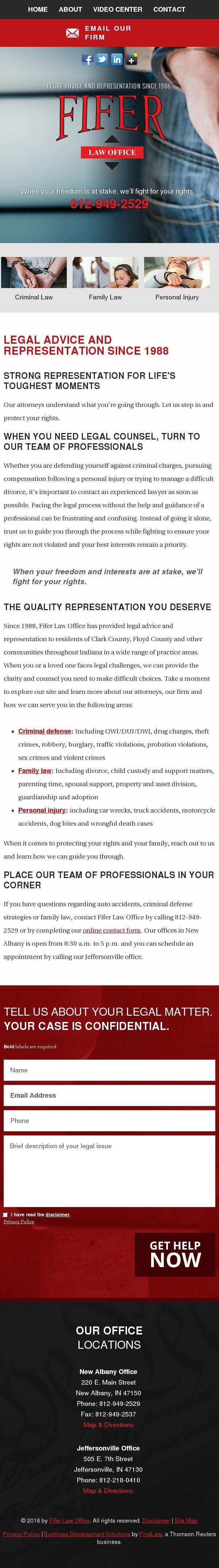 Fifer Law Office - Jeffersonville IN Lawyers