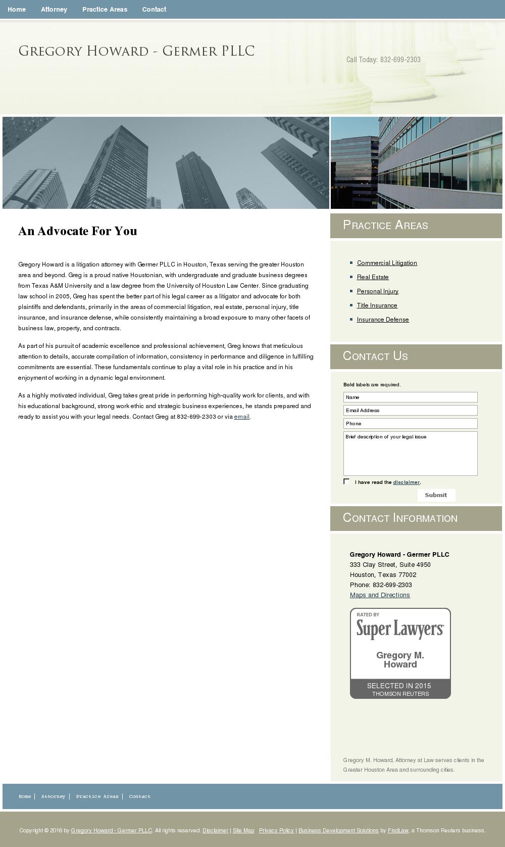 Gregory Howard - Germer PLLC - Houston TX Lawyers