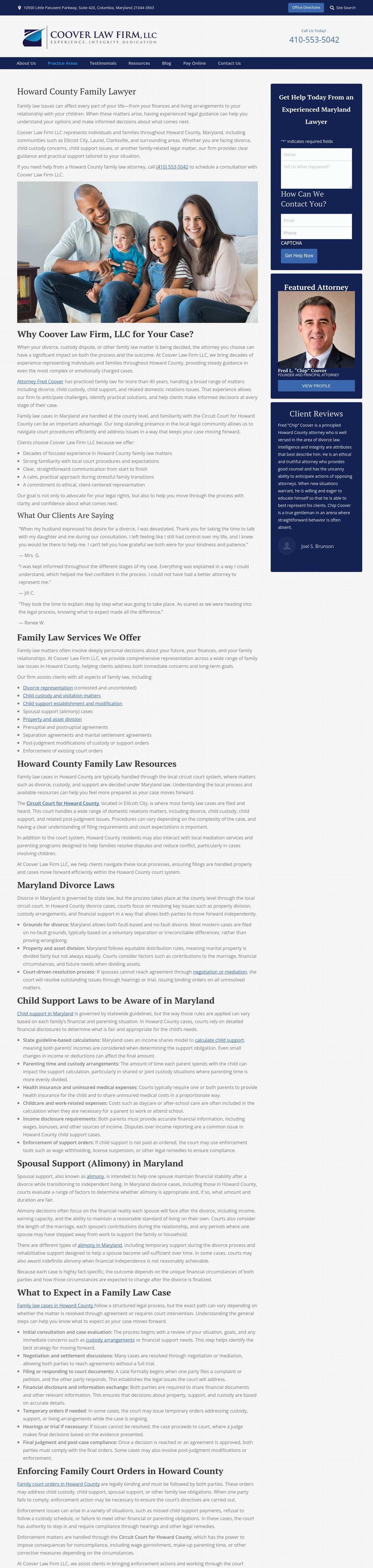 Howard County Family Lawyer - Columbia MD Lawyers
