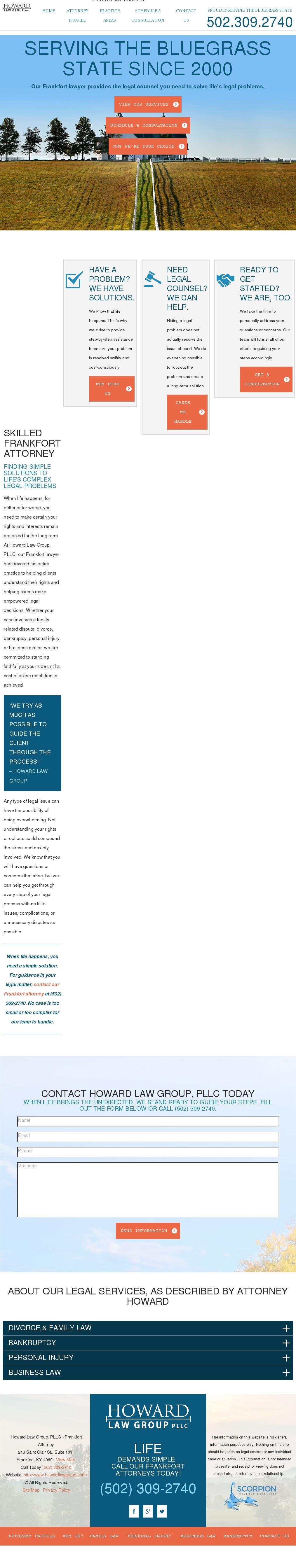 Howard Law Group, PLLC - Frankfort KY Lawyers